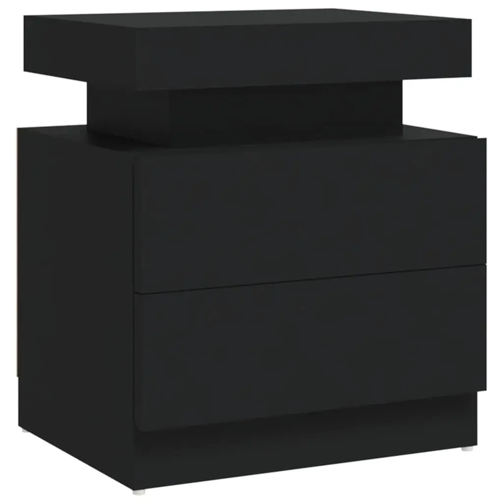 Bedside Cabinet Black 45x35x52 cm Engineered Wood 326850 - Furniture