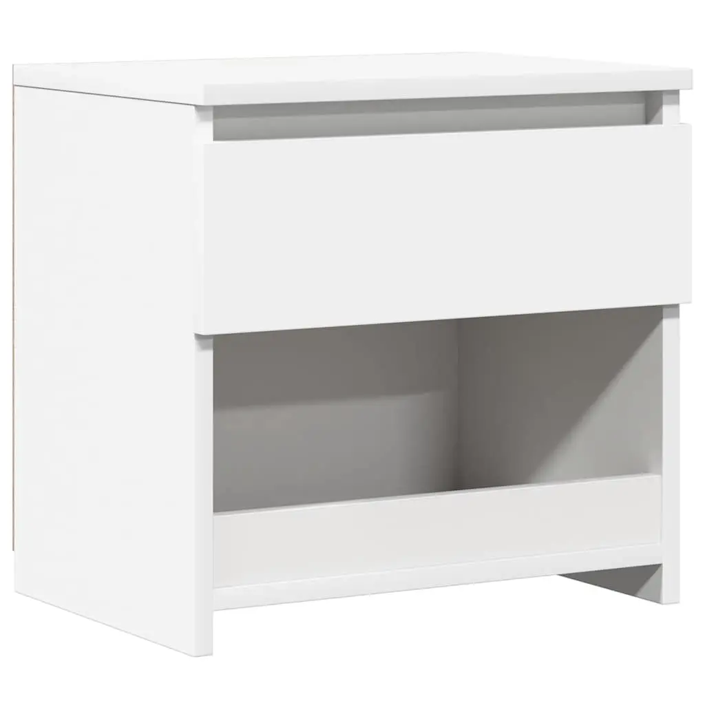Bedside Cabinet White 40x30x39 cm Engineered Wood 803443 - Furniture