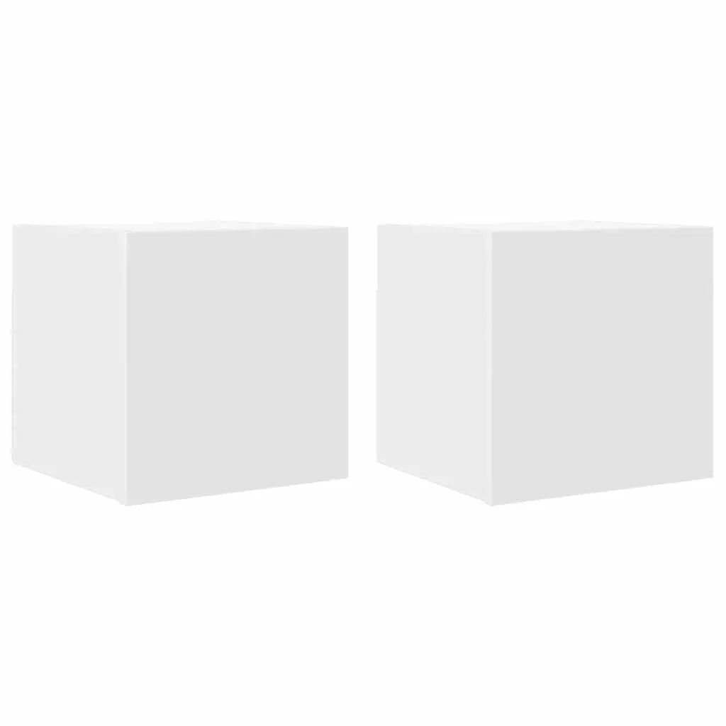 Wall Mounted TV Cabinets 2 pcs White 30.5x30x30 cm 804482 - Furniture