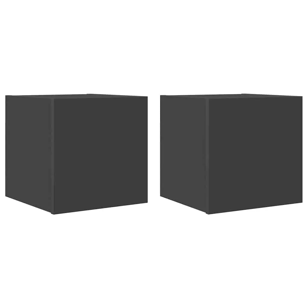 Wall Mounted TV Cabinets 2 pcs Grey 30.5x30x30 cm 804488 - Furniture