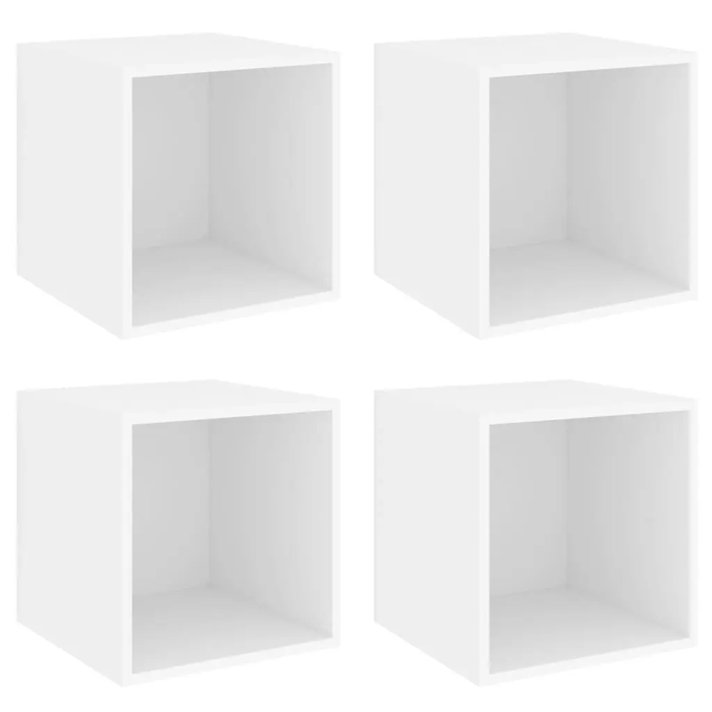 Wall Cabinets 4 pcs White 37x37x37 cm Engineered Wood 805446 - Furniture