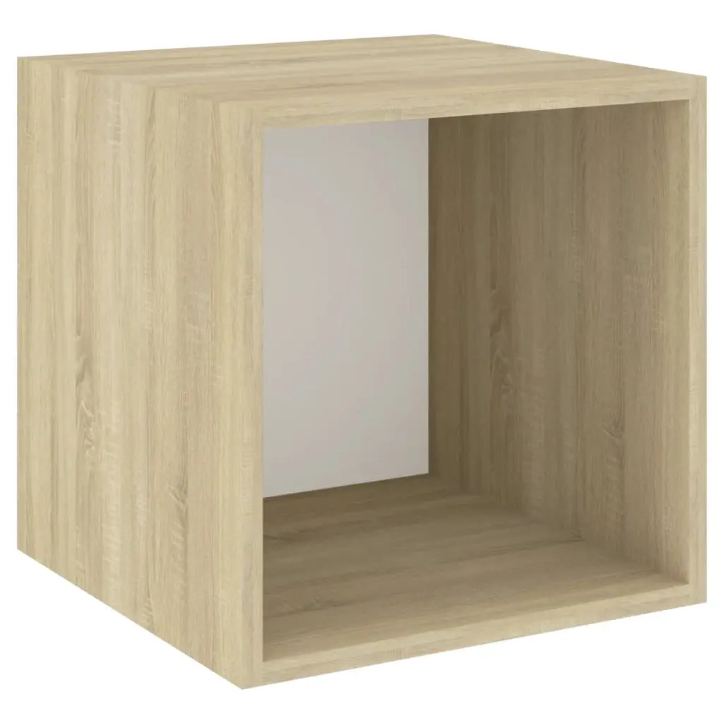 Wall Cabinet White and Sonoma Oak 37x37x37 cm Engineered Wood 805459 - Furniture
