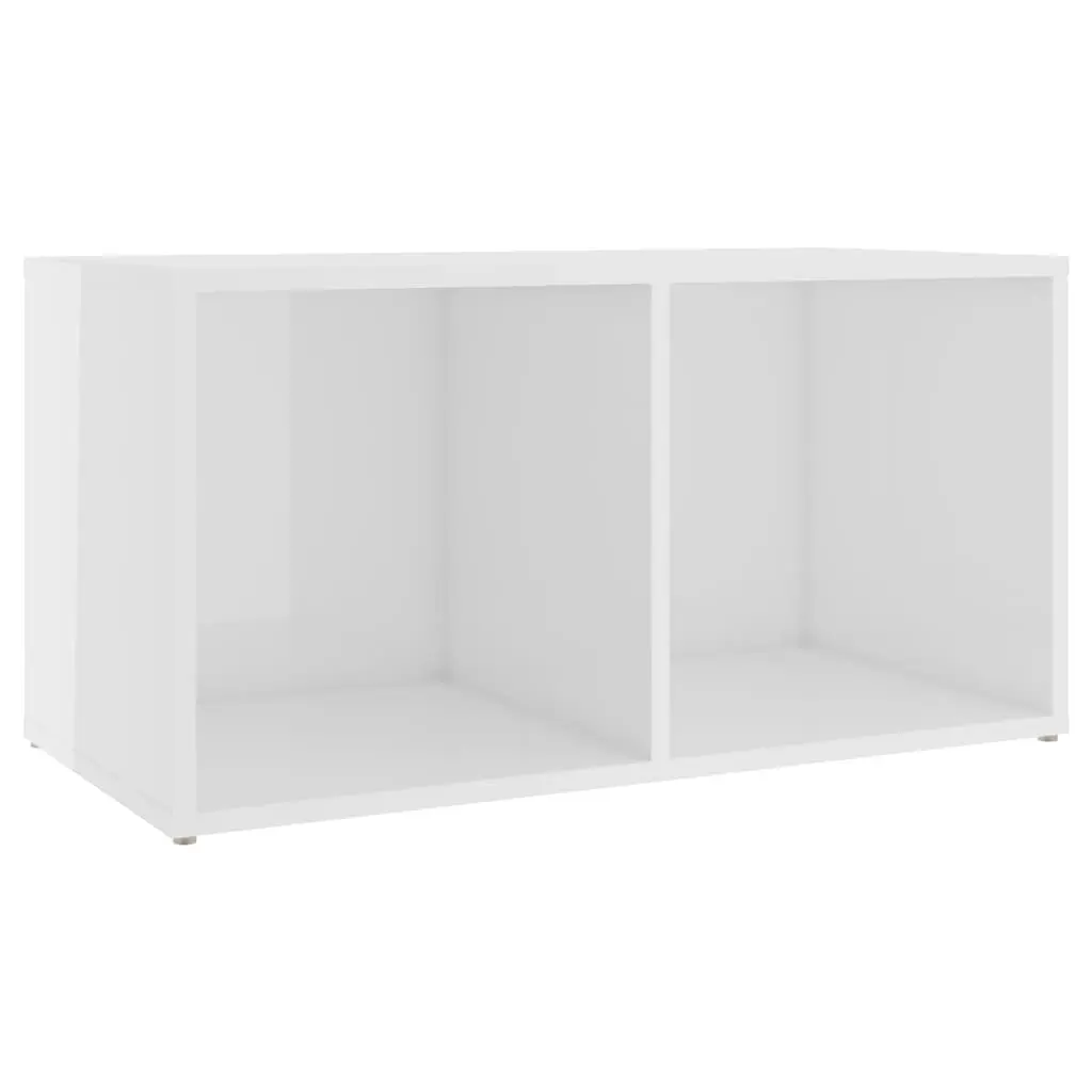 TV Cabinet High Gloss White 72x35x36.5 cm Engineered Wood 805531 - Furniture