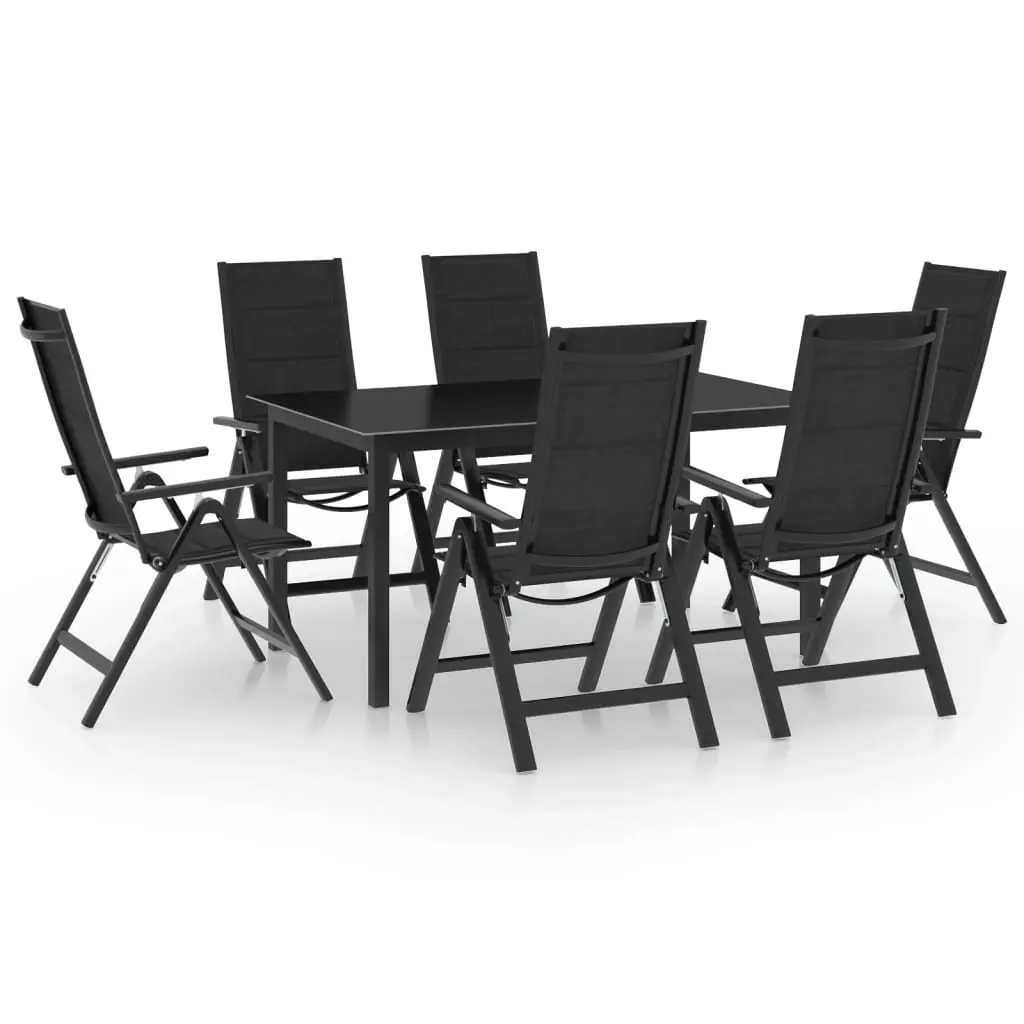 7 Piece Garden Dining Set Aluminium Anthracite 3070638 - Furniture