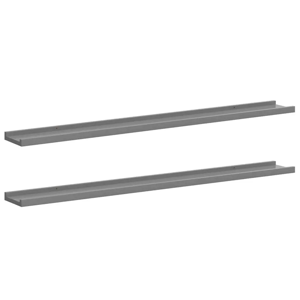 Wall Shelves 2 pcs Grey 100x9x3 cm 326672 - Furniture