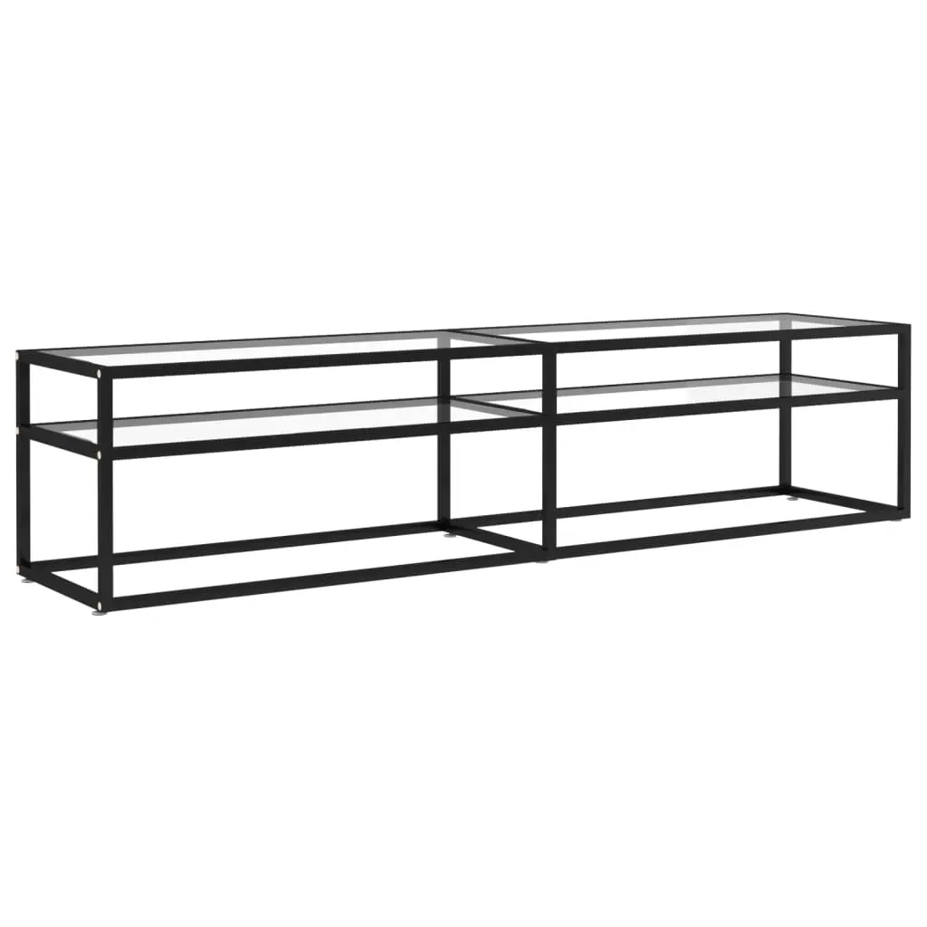 TV Cabinet Transparent 180x40x40.5 cm Tempered Glass 331722 - Furniture