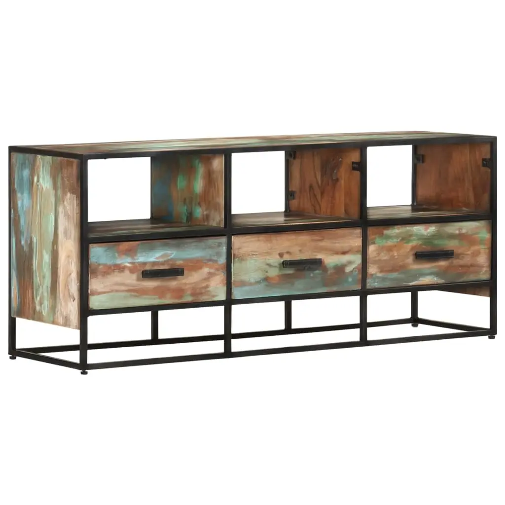 TV Cabinet 110x30x45 cm Solid Reclaimed Wood 327449 - Furniture