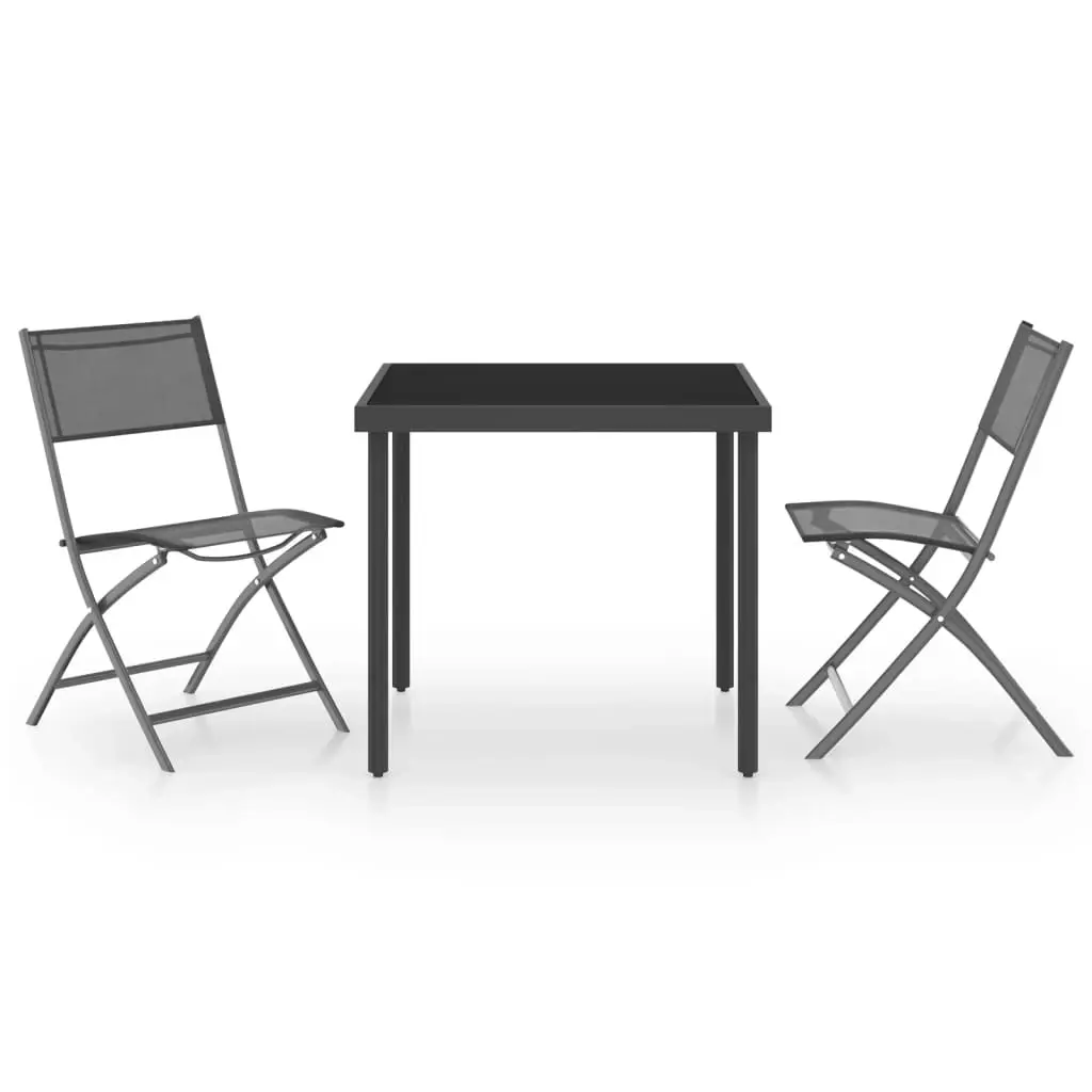 3 Piece Outdoor Dining Set Steel 3073501 - Furniture