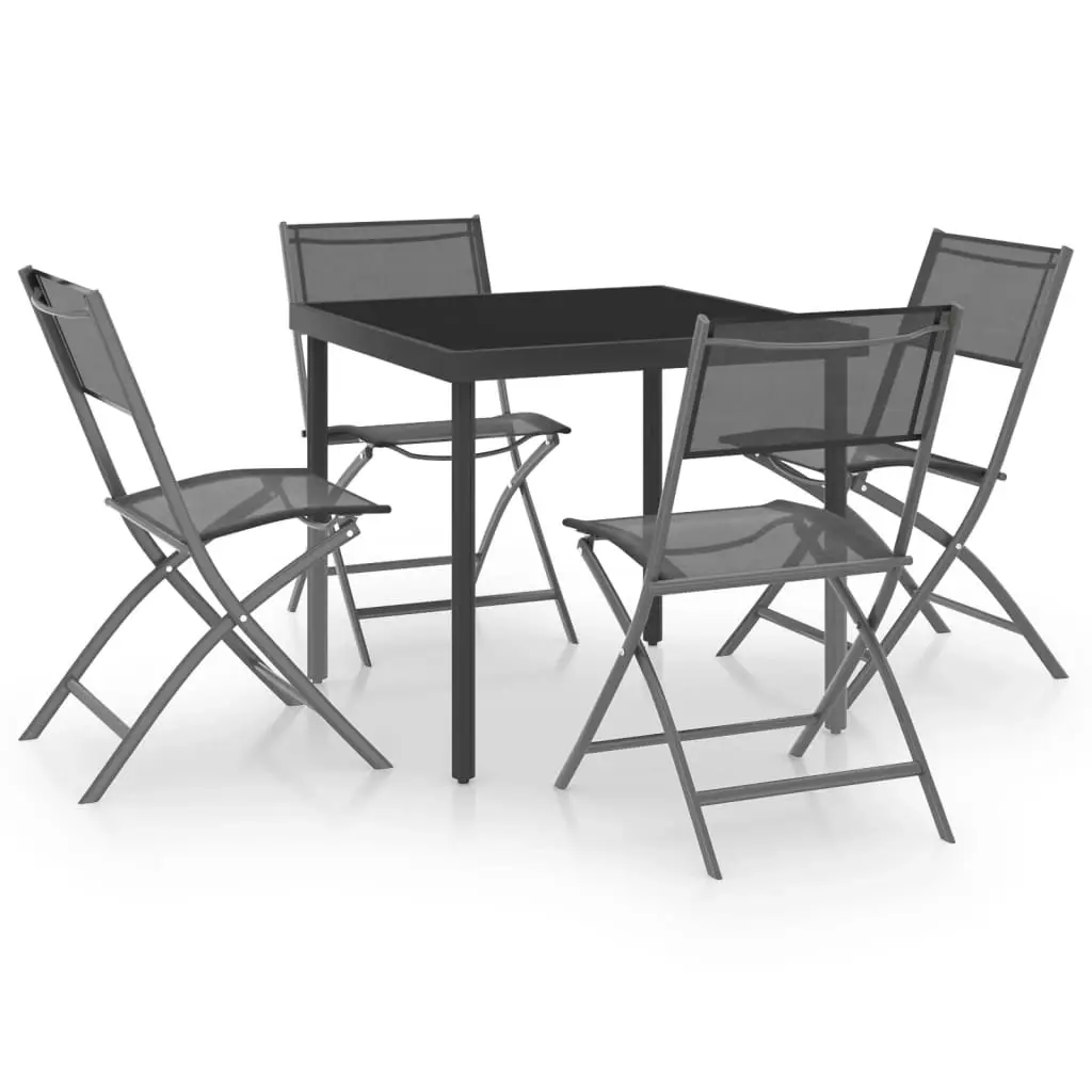 5 Piece Outdoor Dining Set Steel 3073502 - Furniture