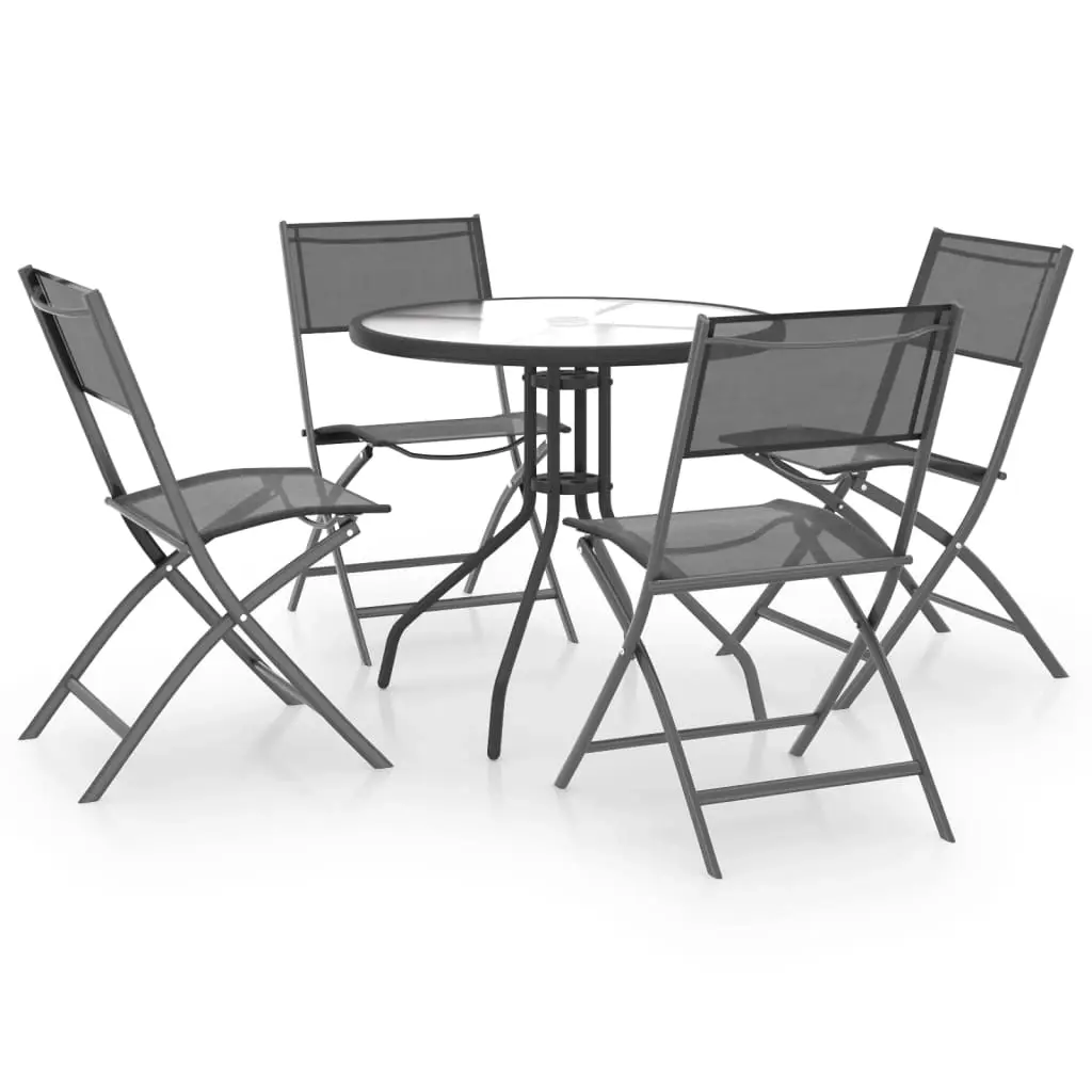 5 Piece Outdoor Dining Set Steel 3073503 - Furniture