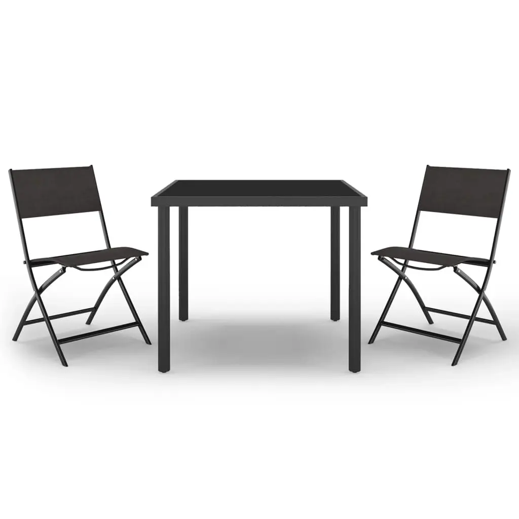 3 Piece Outdoor Dining Set Steel 3073512 - Furniture