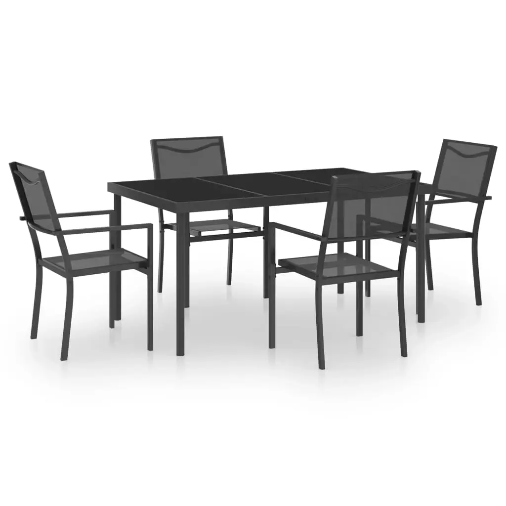 5 Piece Outdoor Dining Set Steel 3073516 - Furniture