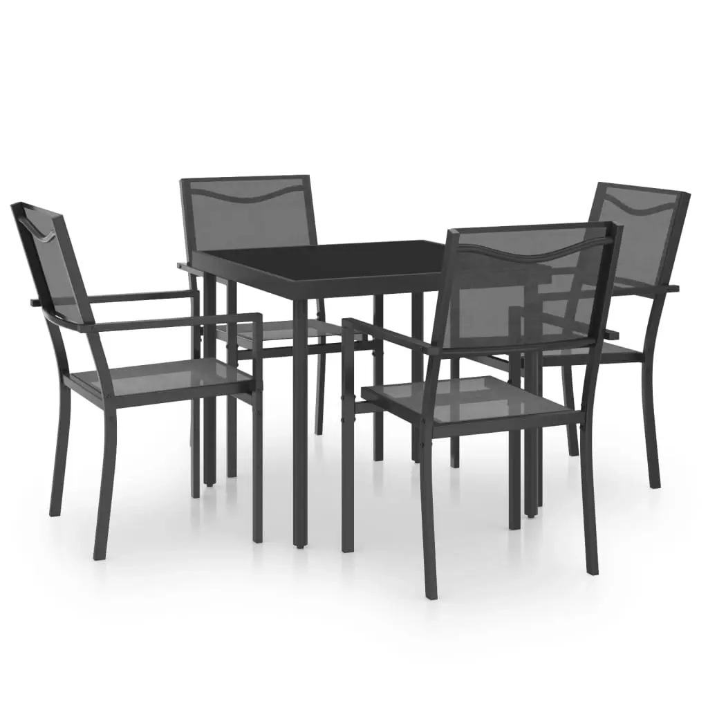 5 Piece Outdoor Dining Set Steel 3073523 - Furniture