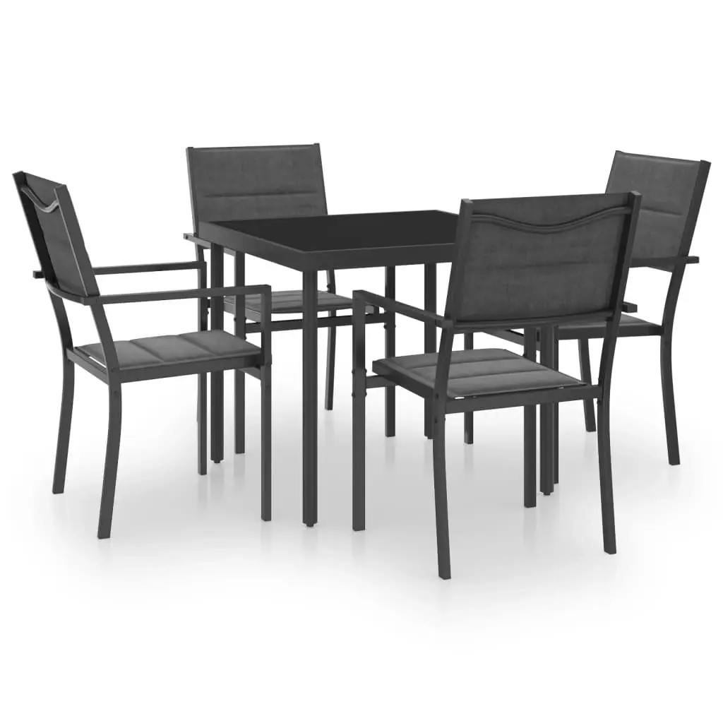 5 Piece Outdoor Dining Set Steel 3073532 - Furniture