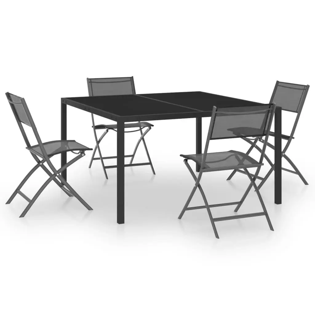 5 Piece Outdoor Dining Set Steel 3073534 - Furniture