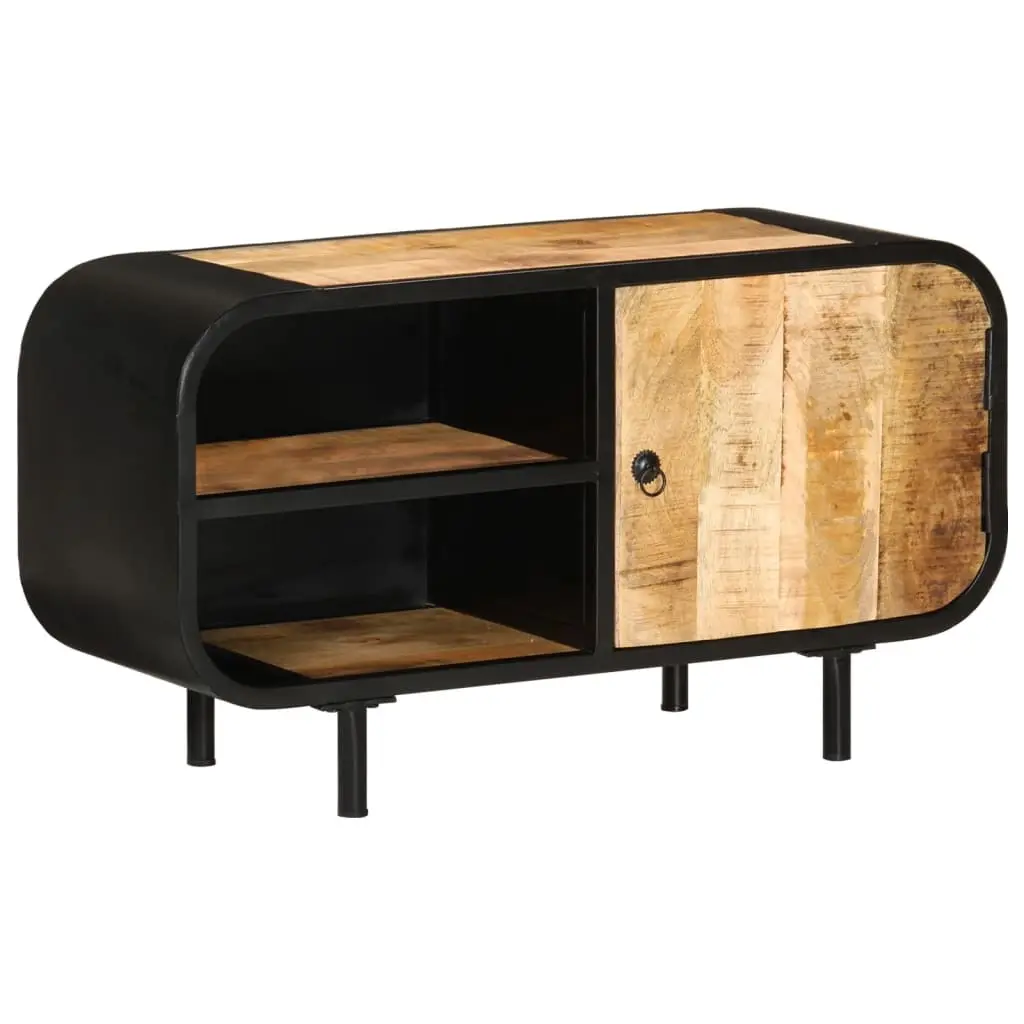 TV Cabinet 90x30x48 cm Rough Mango Wood 328412 - Furniture