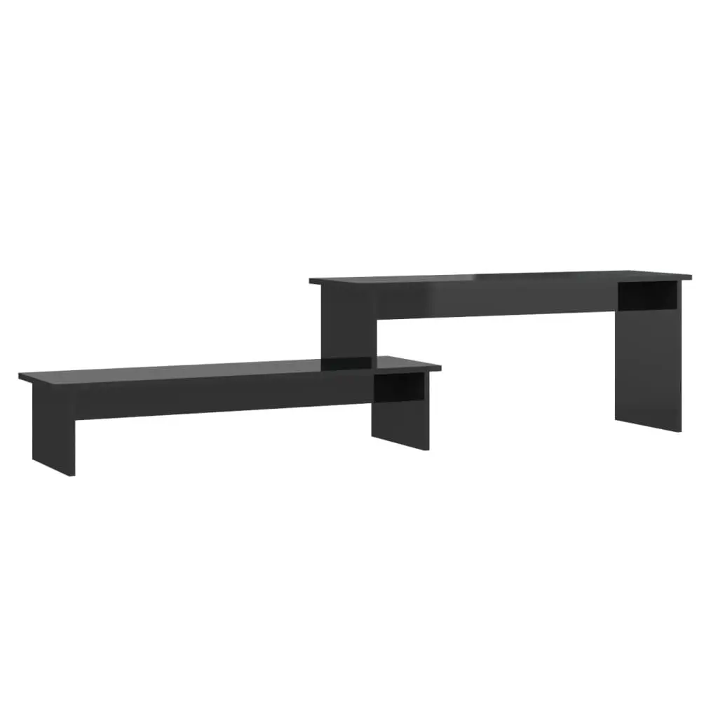 TV Cabinet High Gloss Black 180x30x43 cm Engineered Wood 806272 - Furniture