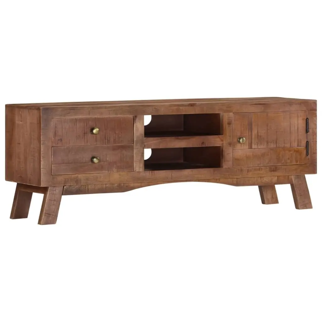 TV Cabinet 110x30x40 cm Rough Mango Wood 328303 - Furniture