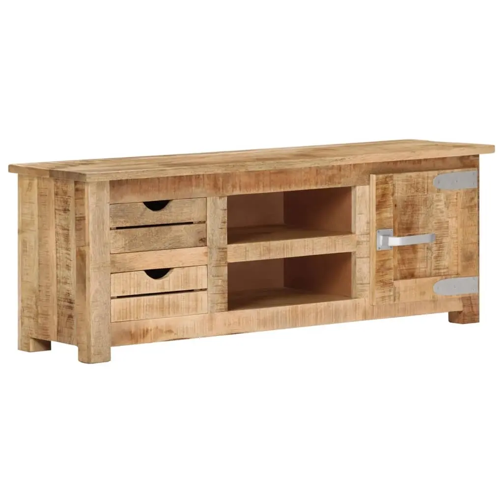 TV Cabinet 110x30x40 cm Rough Mango Wood 328307 - Furniture