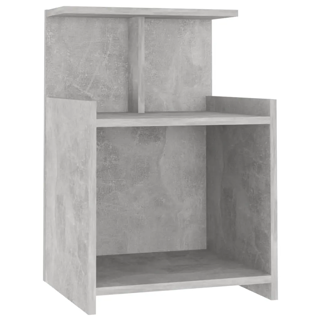 Bed Cabinet Concrete Grey 40x35x60 cm Engineered Wood 806183 - Furniture