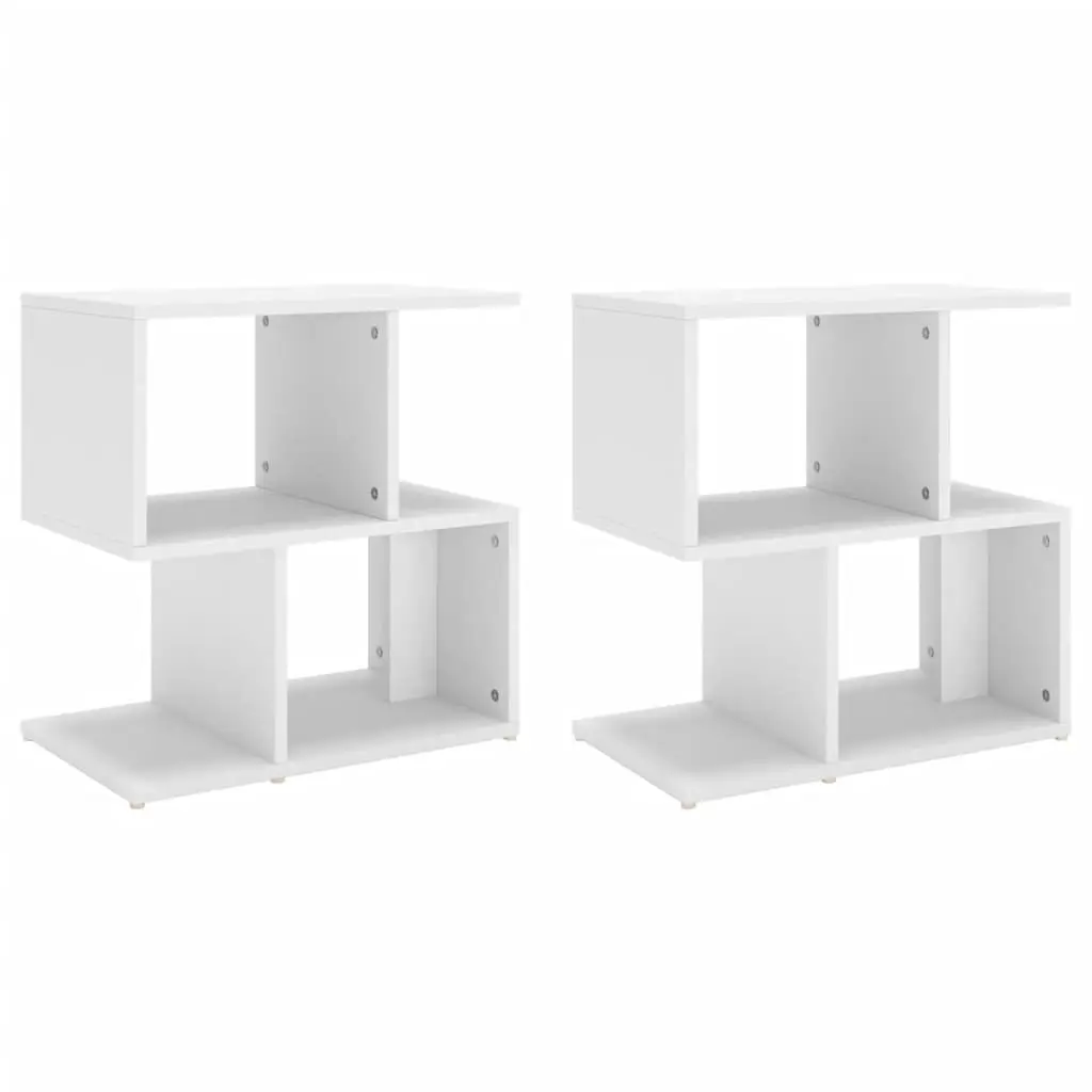 Bedside Cabinets 2 pcs White 50x30x51.5 cm Engineered Wood 806365 - Furniture