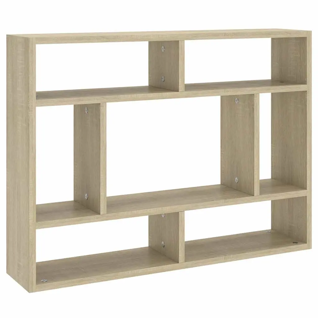 Wall Shelf Sonoma Oak 75x16x55 cm Engineered Wood 803005 - Furniture