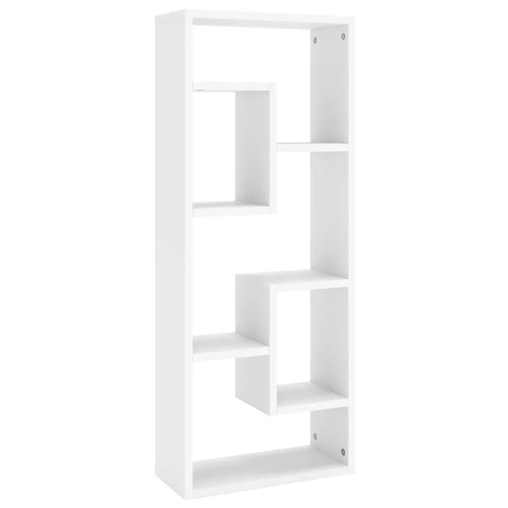 Wall Shelf White 36x16x90 cm Engineered Wood 803011 - Furniture