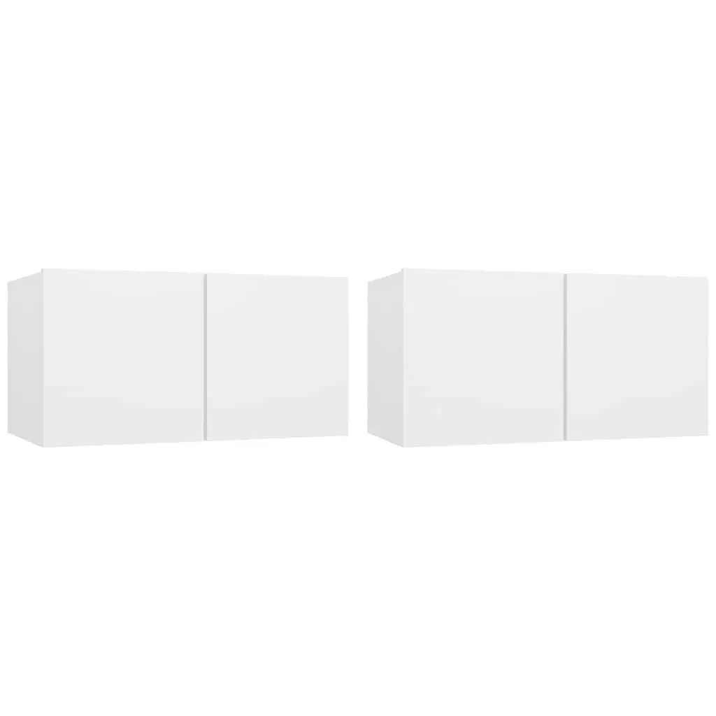 Hanging TV Cabinets 2 pcs White 60x30x30 cm 804509 - Furniture