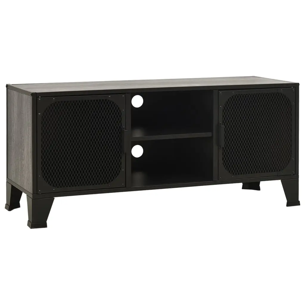 TV Cabinet Grey 105x36x47 cm Metal and MDF 335910 - Furniture
