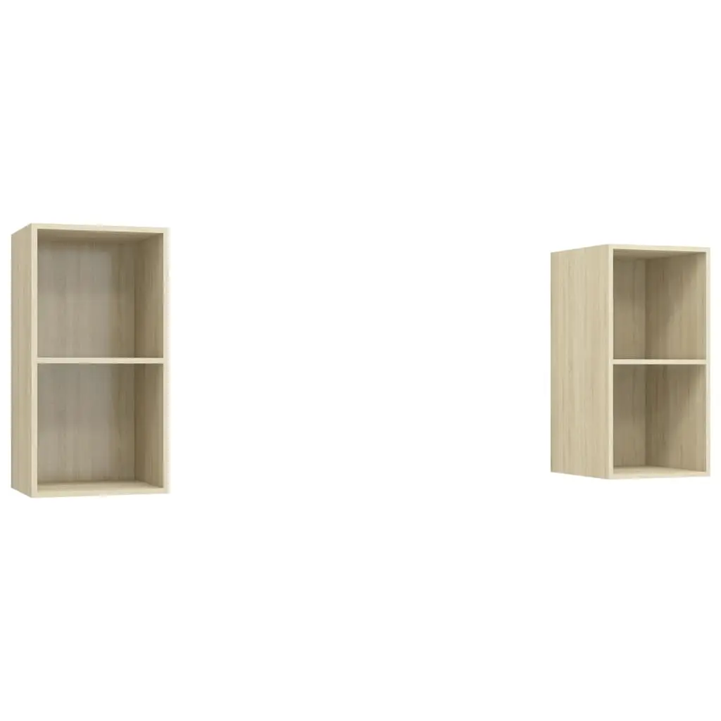 Wall-mounted TV Cabinets 2 pcs Sonoma Oak Engineered Wood 3079847