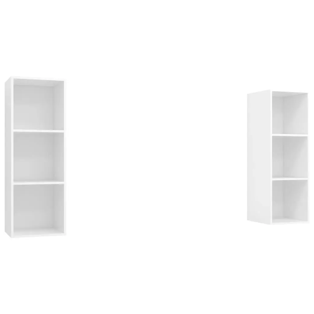 Wall-mounted TV Cabinets 2 pcs White Engineered Wood 3079853