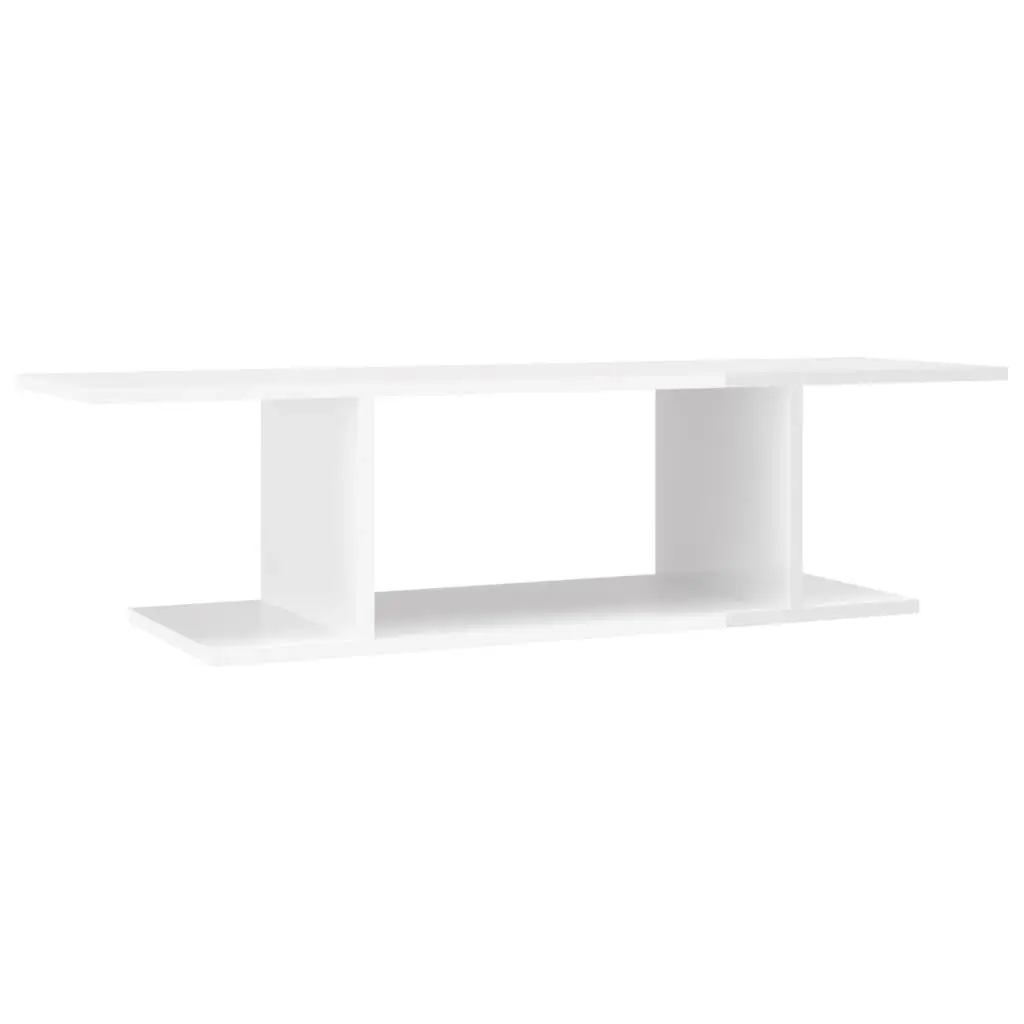 Wall Mounted TV Cabinet High Gloss White 103x30x26.5 cm 806986 - Furniture