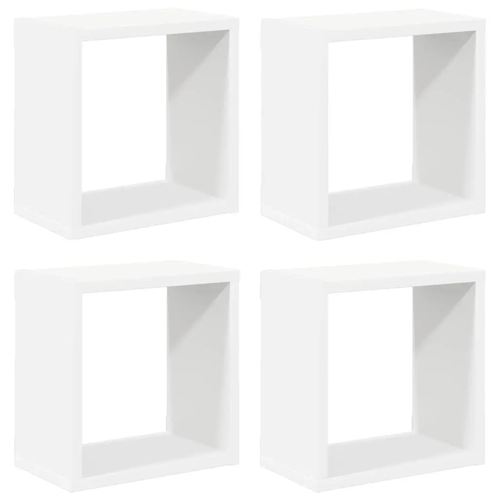 Wall Cube Shelves 4 pcs White 26x15x26 cm 807026 - Furniture