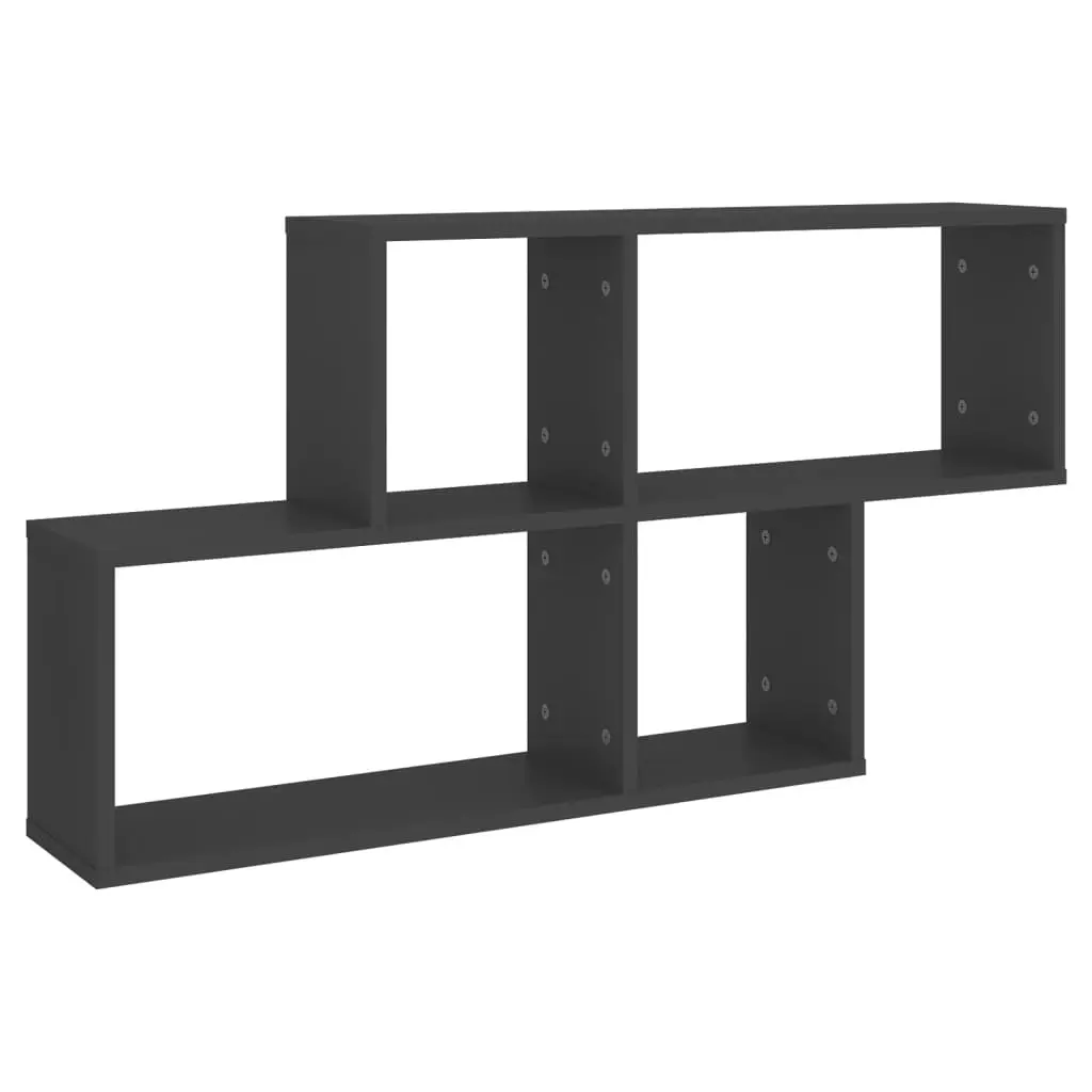 Wall Shelf Grey 100x18x53 cm Engineered Wood 807162 - Furniture