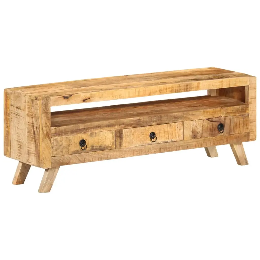 TV Cabinet 110x30x40 cm Solid Mango Wood 337064 - Furniture