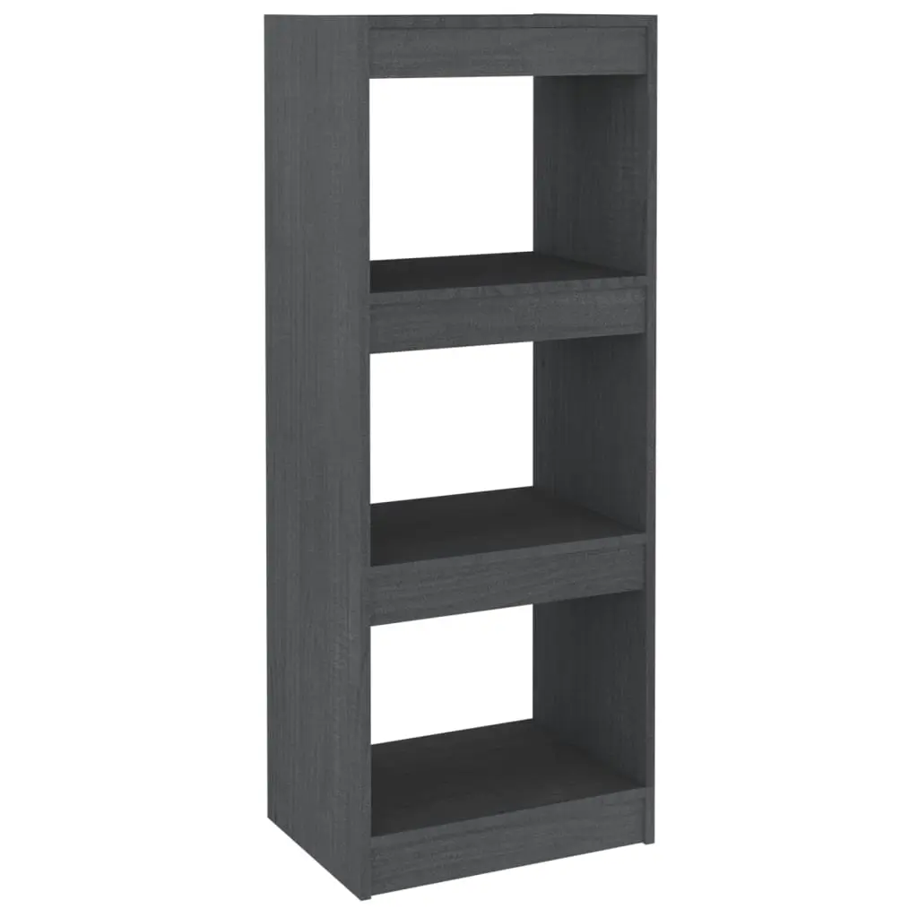 Book Cabinet/Room Divider Grey 40x30x103.5 cm Solid Pinewood 808140 - Furniture