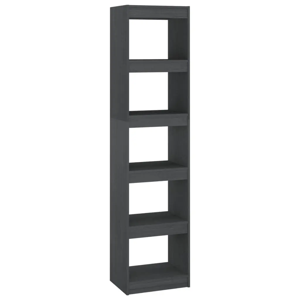 Book Cabinet/Room Divider Grey 40x30x167.5 cm Solid Pinewood 808150 - Furniture