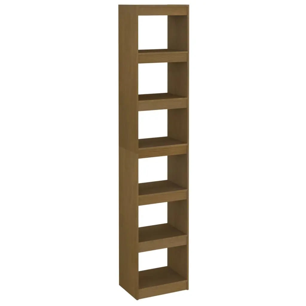 Book Cabinet/Room Divider Honey Brown Solid Pinewood 808156 - Furniture