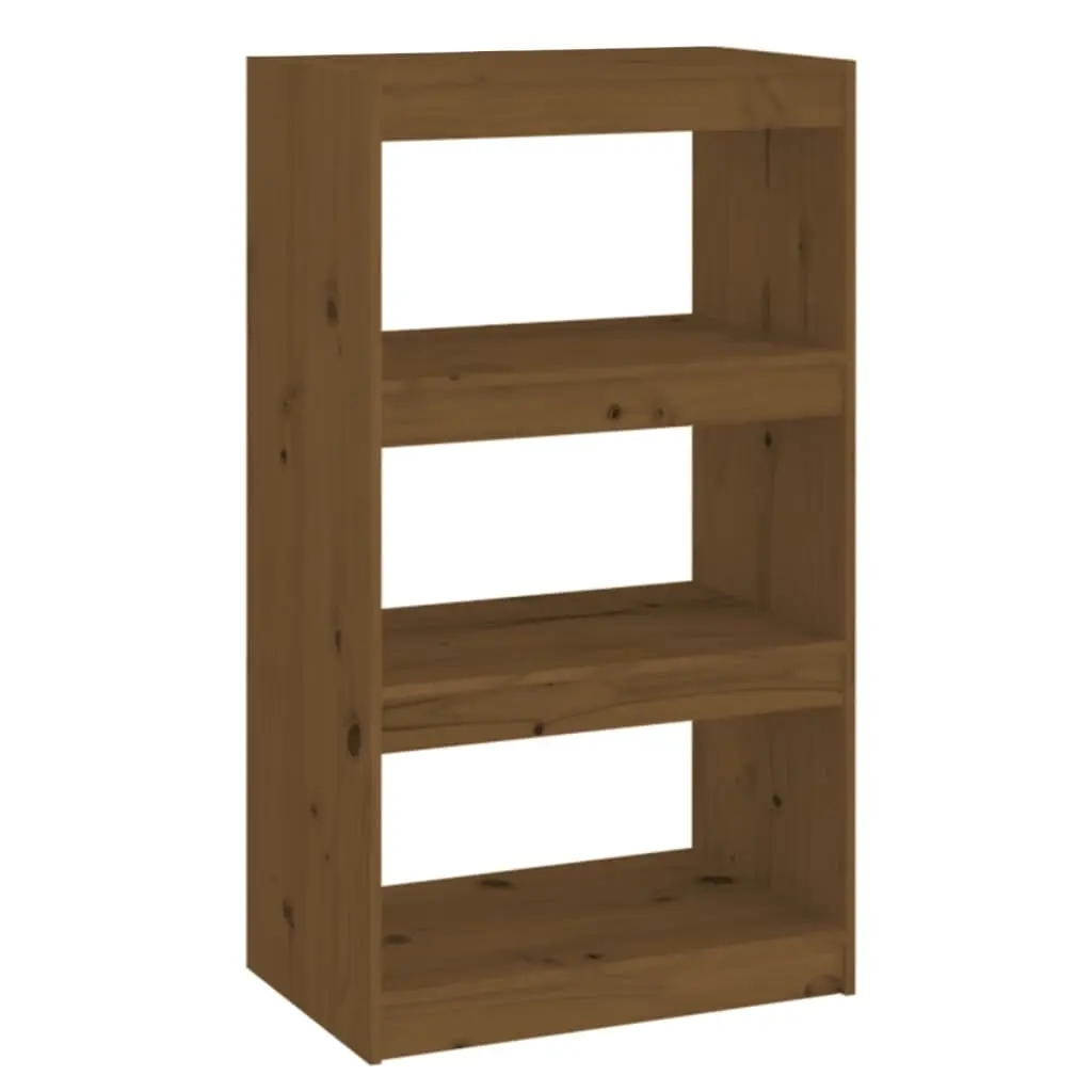 Book Cabinet/Room Divider Honey Brown 60x30x103.5 cm Wood Pine 808166 - Furniture