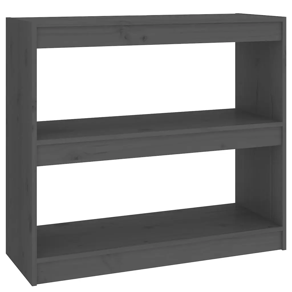 Book Cabinet/Room Divider Grey 80x30x71.5 cm Solid Wood Pine 808185 - Furniture