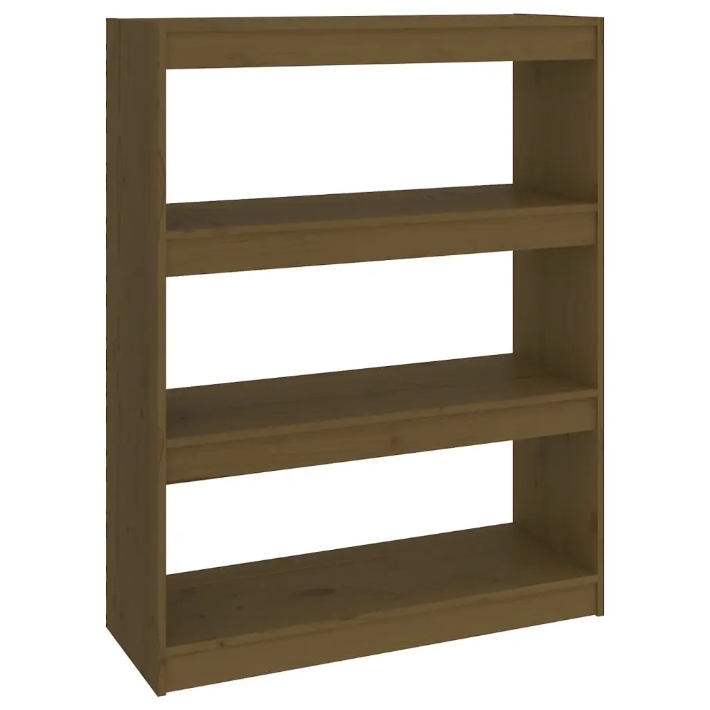 Book Cabinet/Room Divider Honey Brown 80x30x103.5 cm Wood Pine 808191 - Furniture