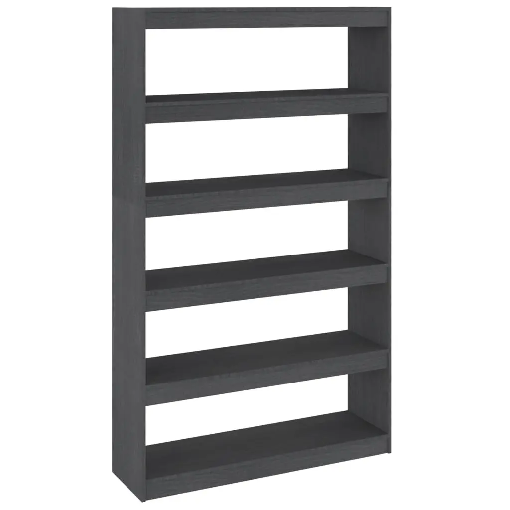 Book Cabinet/Room Divider Grey 100x30x167.5 cm Solid Pinewood 808225 - Furniture