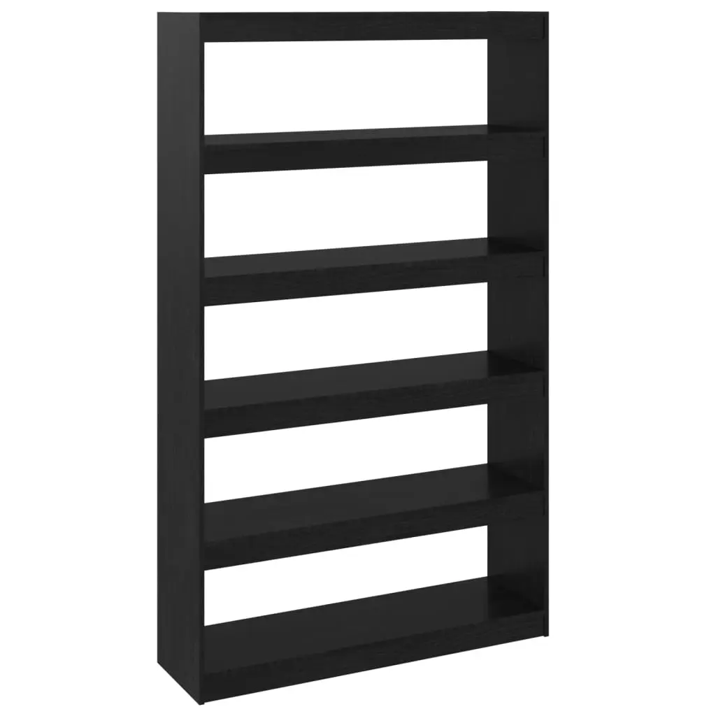 Book Cabinet/Room Divider Black 100x30x167.5 cm Solid Pinewood 808227 - Furniture