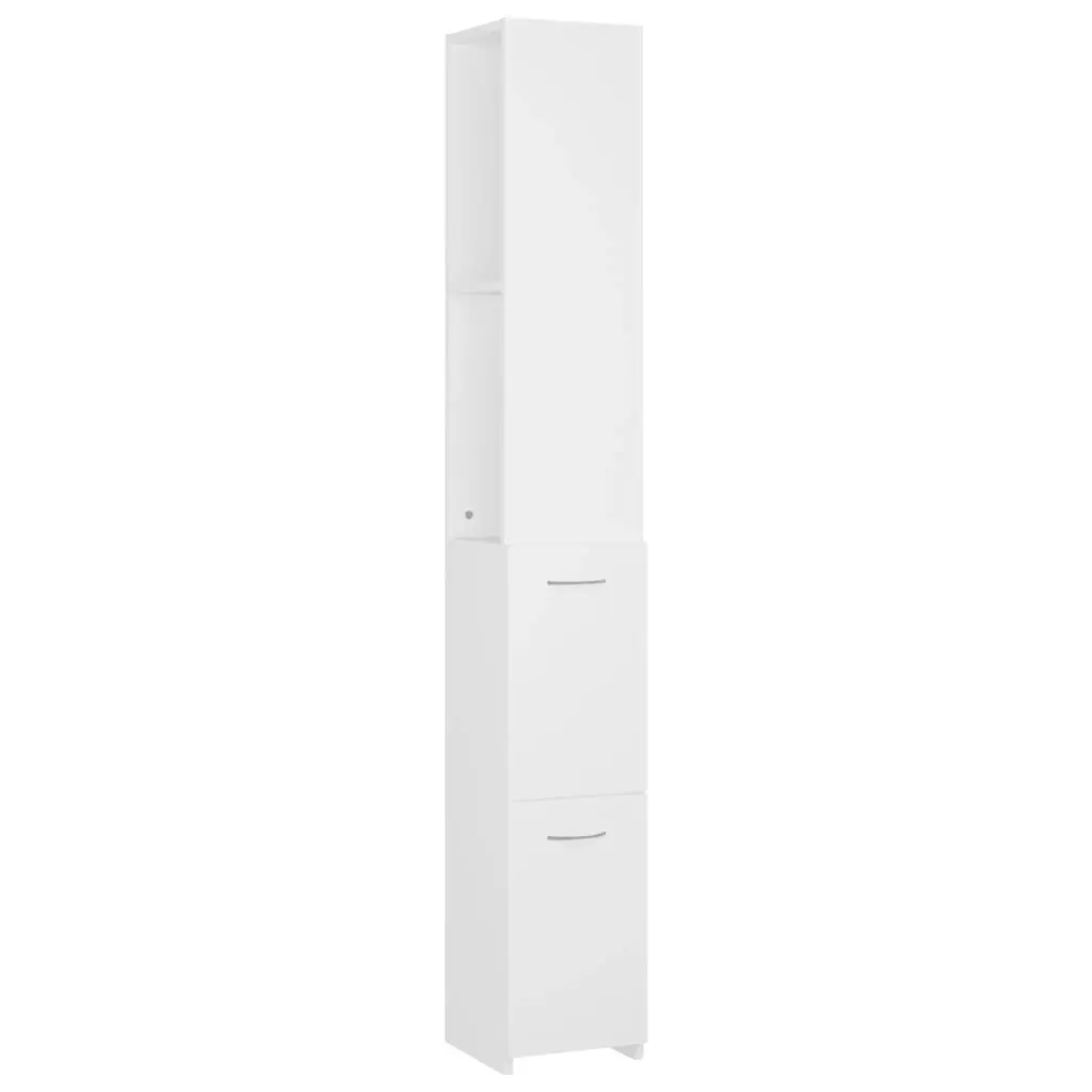 Bathroom Cabinet White 25x26.5x170 cm Engineered Wood 808431 - Furniture