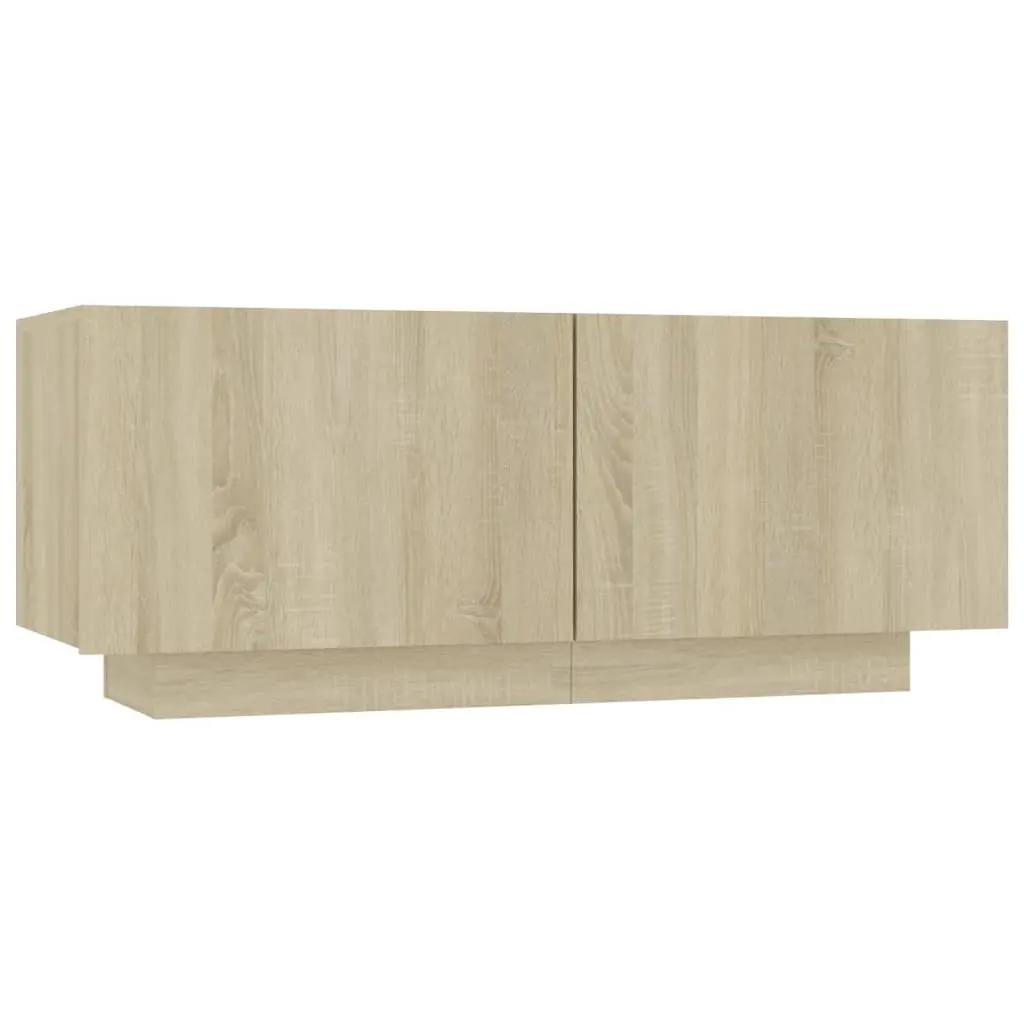 Bedside Cabinet Sonoma Oak 100x35x40 cm Engineered Wood 3082768 - Furniture