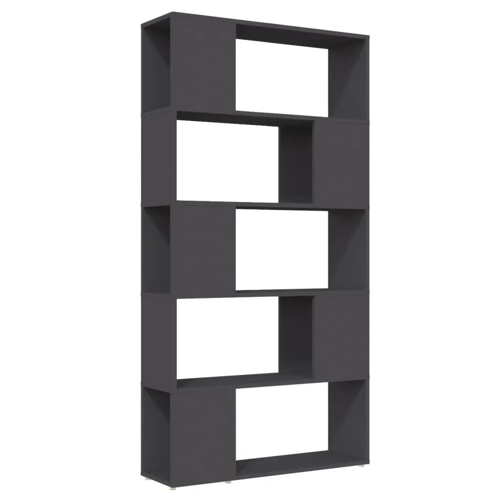 Book Cabinet Room Divider Grey 80x24x155 cm Engineered Wood 809145 - Furniture