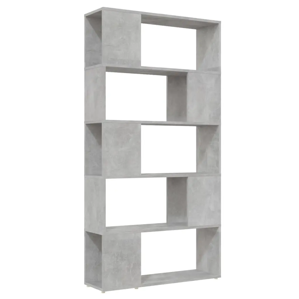 Book Cabinet Room Divider Concrete Grey 80x24x155 cm Engineered Wood 809147 - Furniture