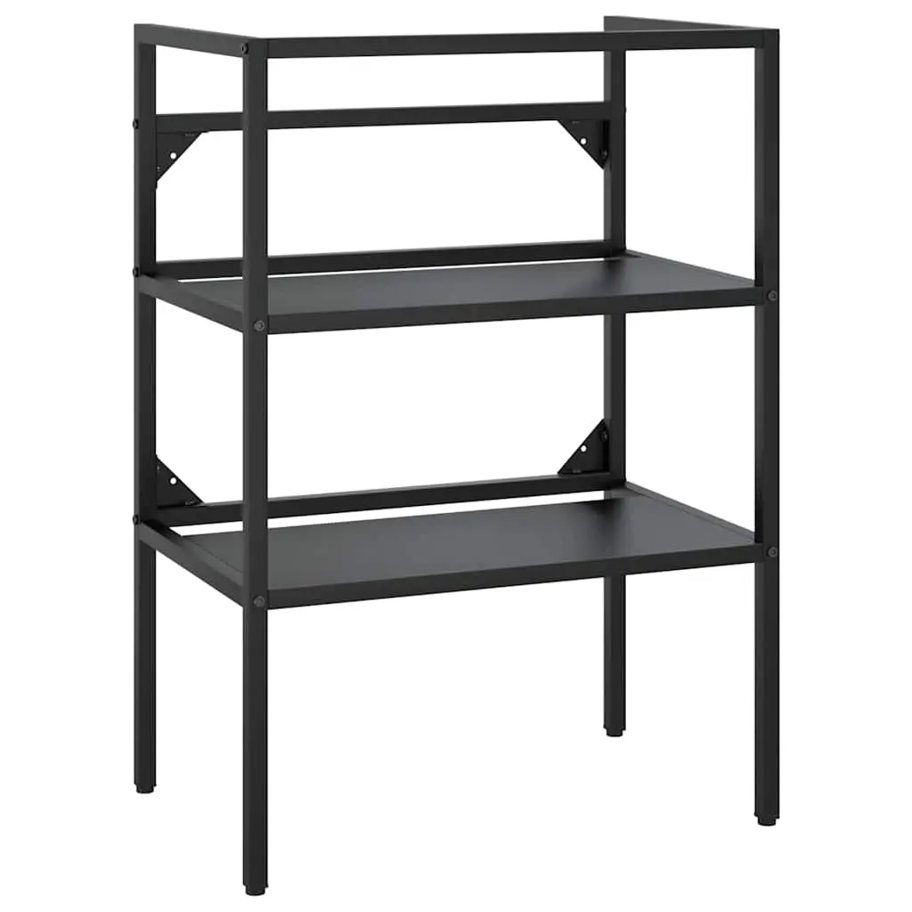 Bathroom Washbasin Frame Black 59x38x83 cm Iron 338488 - Furniture