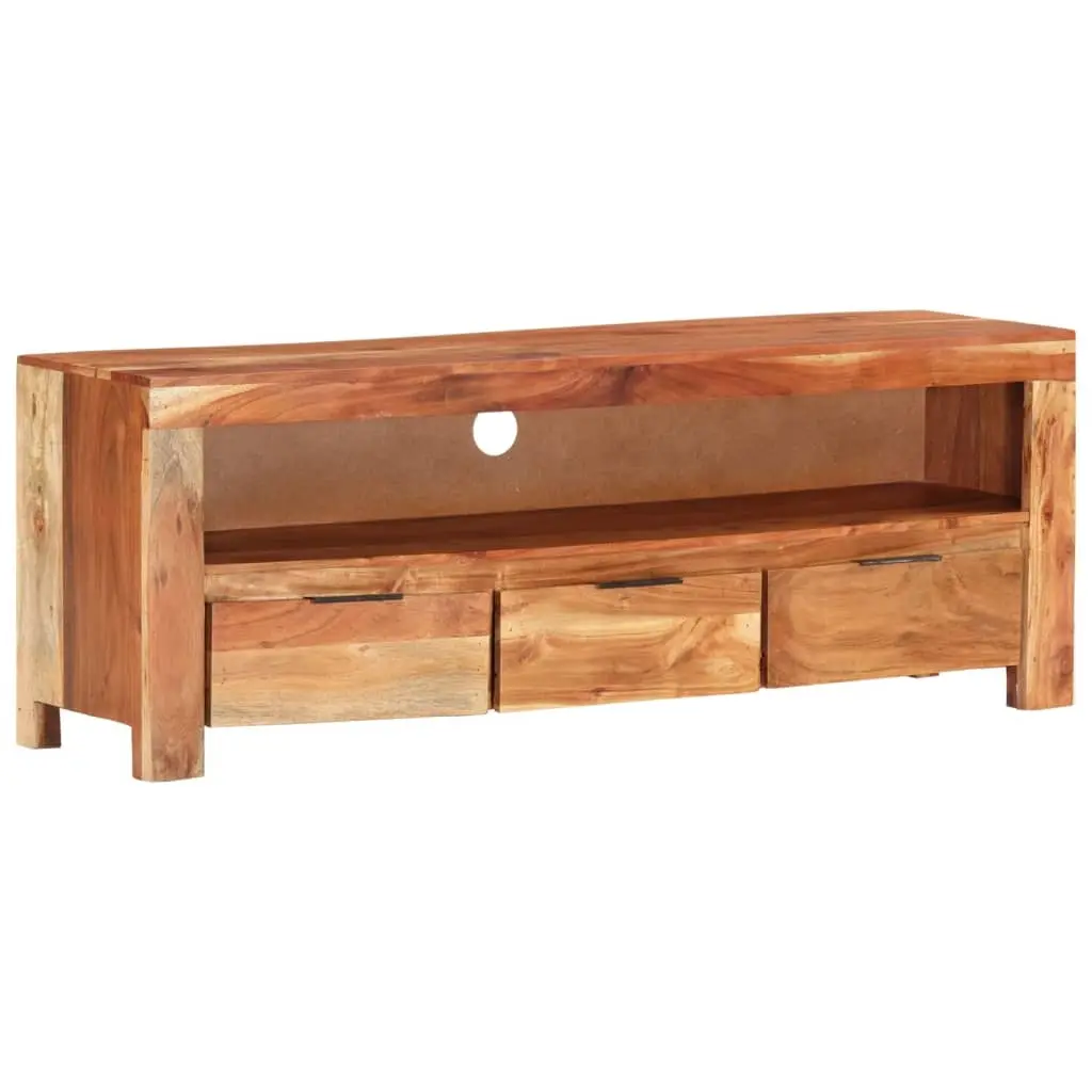 TV Cabinet 110x30x40 cm Solid Wood Acacia 338027 - Furniture