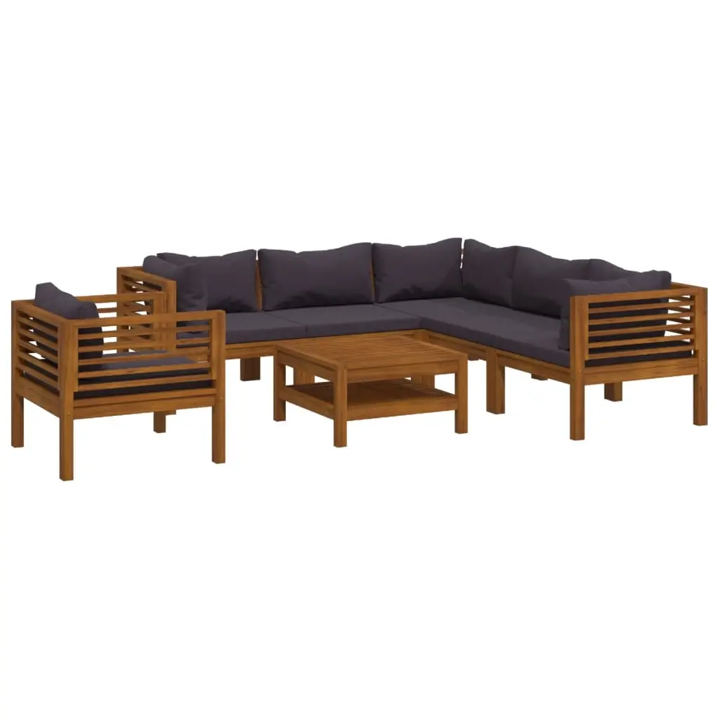 7 Piece Garden Lounge Set with Cushion Solid Acacia Wood 3086906 - Furniture